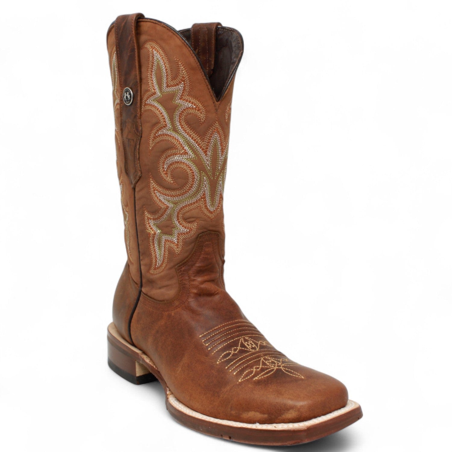 Tanner Mark Men's Square Toe Leather Boots Alamo Honey TM207045