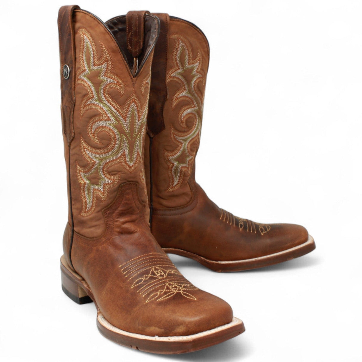 Tanner Mark Boots Boots Tanner Mark Men's Square Toe Leather Boots Alamo Honey TM207045