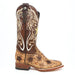 Tanner Mark Boots Boots Tanner Mark Women's Dirt Road Diva Hand Tooled Square Toe Leather Boots Orix Cognac TML207087