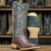 Tanner Mark Boots Boots Tanner Mark Women's Full Quill Ostrich Square Toe Boots Burgundy TMLX20105