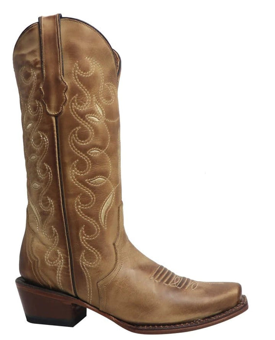 Tanner Mark Boots Boots Tanner Mark Women's 'Lewisville' Leather Square Toe Boots Sand TML205074