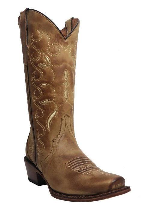 Tanner Mark Boots Boots Tanner Mark Women's 'Lewisville' Leather Square Toe Boots Sand TML205074