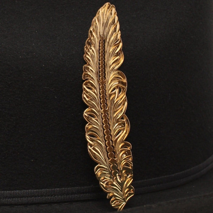 Tombstone Hats Gold and silver Metal (Alpaca) Feather for Straw or Felt Cowboy Hat