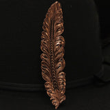 Tombstone Hats Gold and silver Metal (Alpaca) Feather for Straw or Felt Cowboy Hat