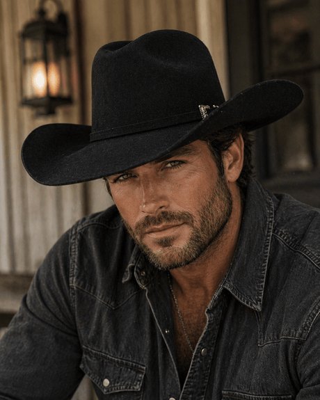 Tombstone Hats Tombstone 20X Cowboy Felt Hat Roper Shape - Black