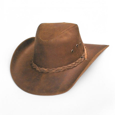 Tombstone Hats Tombstone Genuine Leather Cowboy Hat with Braided Band TOM-7209