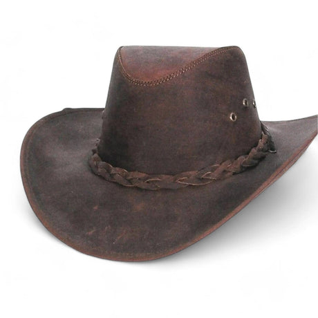 Tombstone Hats Tombstone Genuine Leather Cowboy Hat with Braided Band TOM-7210