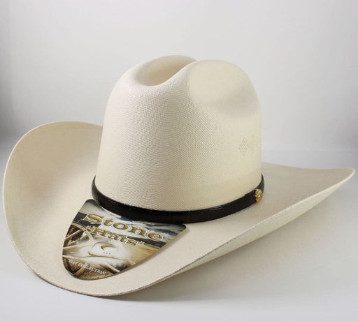 Tombstone Sombrero Sombrero 50X Estilo El Fantasma con Toquilla de Caiman Negro Stone Hats