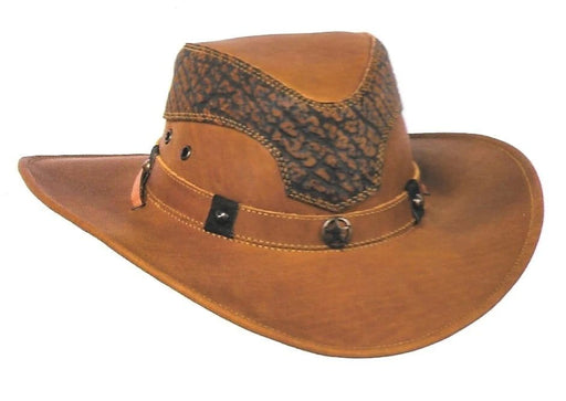 Tombstone Sombrero Sombrero de Piel Original Color Cognac con Cuello de Toro TOM-7109
