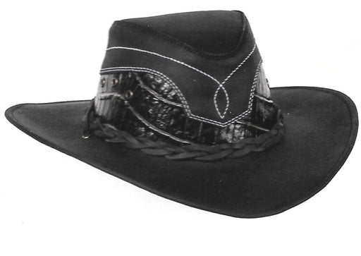 Tombstone Sombrero Sombrero de Piel Original Color Negro y Cocodrilo Stone Hats TOM-7106