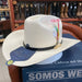 Tombstone Sombrero Sombrero Tombstone 10,000X Estilo Sinaloa con Plumas Ala 3 1/2"