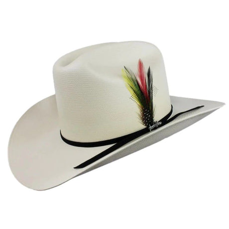 Tombstone Sombrero Sombrero Tombstone 100X Horma Sinaloa con Plumas Ala 3 1/2"