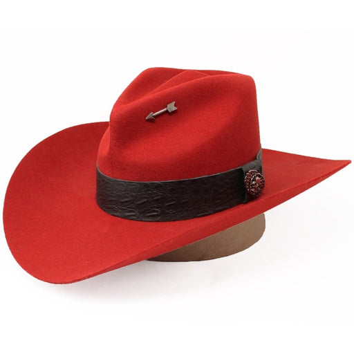 Tombstone Texana para Mujer Texana Sombrero Vaquero Unisex 100X Color Rojo