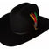 Tombstone Texanas 20X Cowboy Felt Hat Sinaloa Style Black with Feathers RD-MOR20X