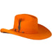 Tombstone Texanas Texana Sombrero Vaquero para Mujer 100X Color Naranja con Plumas