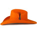 Tombstone Texanas Texana Sombrero Vaquero para Mujer 100X Color Naranja con Plumas