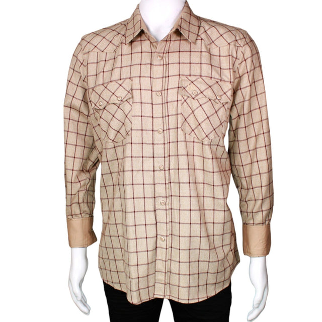 White Diamonds Boots Shirts Beige / S Men's White Diamonds Long Sleeve Western Shirt - Beige