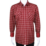 White Diamonds Boots Shirts Burgundy / S Men's White Diamonds Long Sleeve Western Shirt - Burgundy