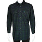 White Diamonds Boots Shirts Men's White Diamonds Long Sleeve Western Shirt - Green & Blue