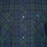 White Diamonds Boots Shirts Men's White Diamonds Long Sleeve Western Shirt - Green & Blue