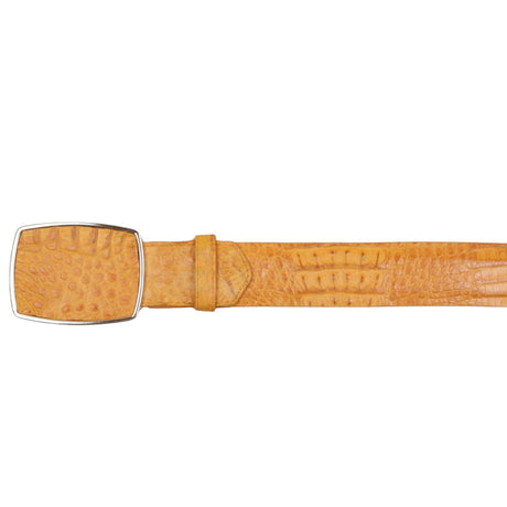 Wild West Boots Belts Men's Wild West Caiman Skin Cowboy Belt Sand Color