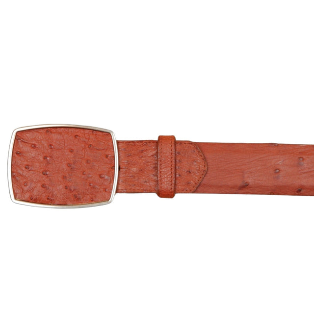 Wild West Boots Belts Men's Wild West Ostrich Skin Cowboy Belt 2C11A0303