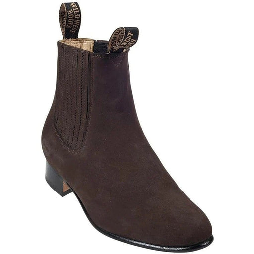 Wild West Boots Boots 6 Men's Wild West Nobuk Leather Round Toe Charro Short Boot 26126359
