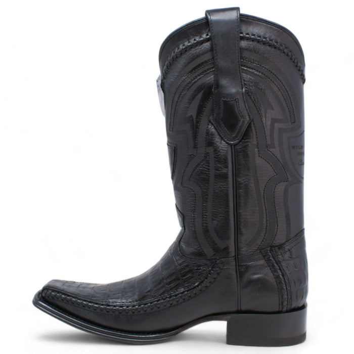 Wild West Boots Boots Men's Wild West Caiman Belly with Deer Square Toe Boot 276F8205