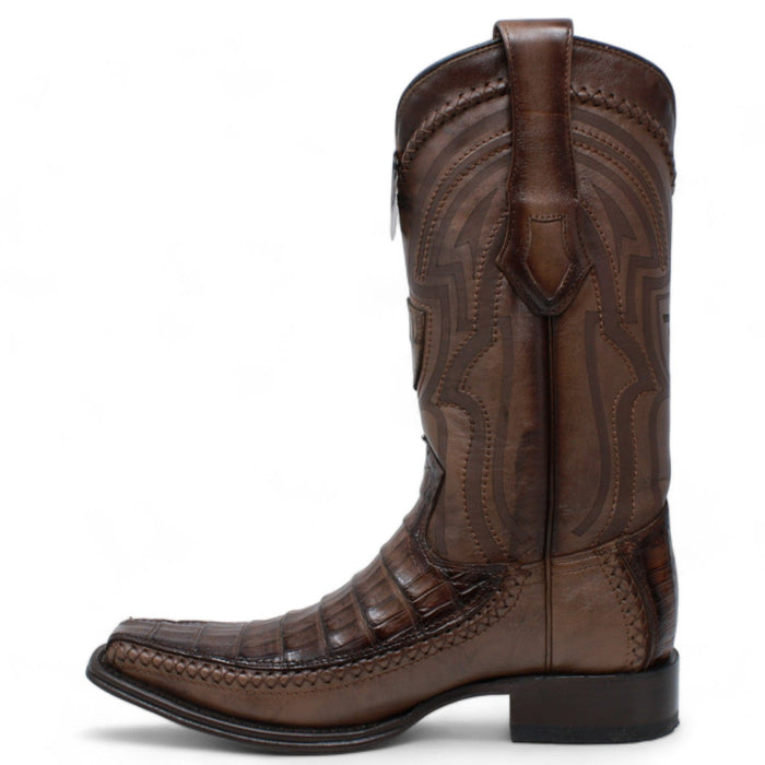 Wild West Boots Boots Men's Wild West Caiman Belly with Deer Square Toe Boot 277LF8216