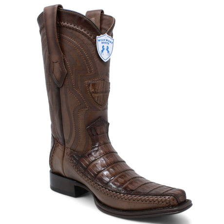 Wild West Boots Boots Men's Wild West Caiman Belly with Deer Square Toe Boot 277LF8216