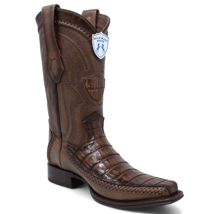 Wild West Boots Boots Men's Wild West Caiman Belly with Deer Square Toe Boot 277LF8216