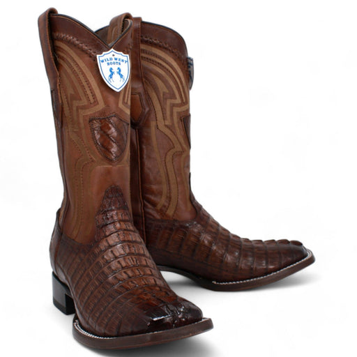 Wild West Boots Boots Men's Wild West Caiman Tail Ranch Toe Boot 2824L0116