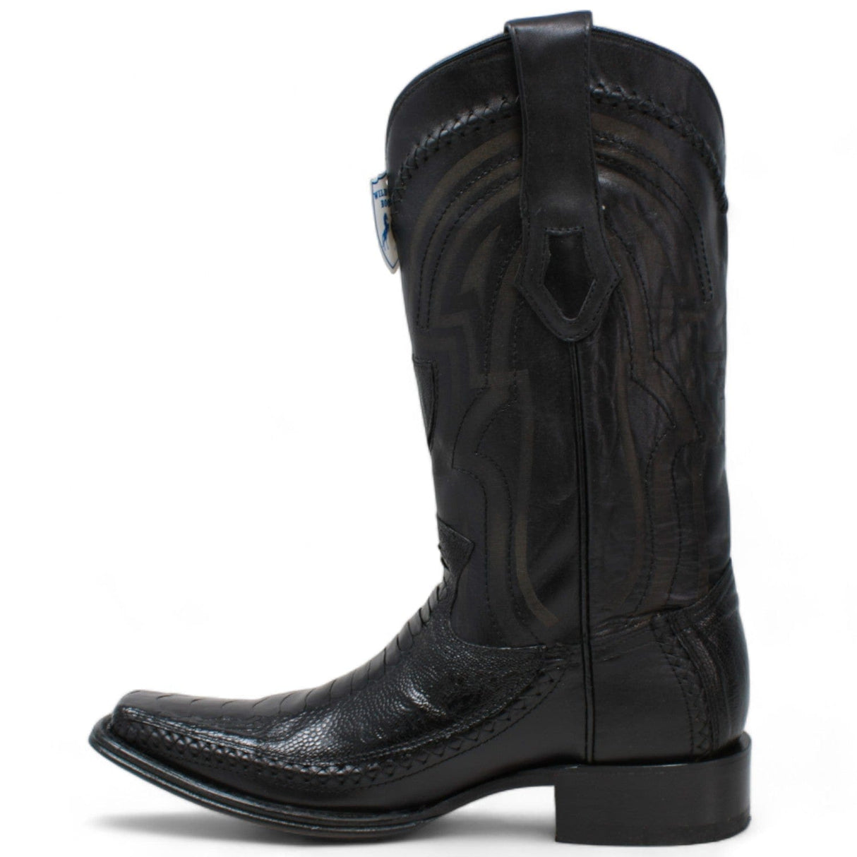 Wild West Boots Boots Men's Wild West Ostrich Leg with Deer Skin Square Toe Boot 277LF0505