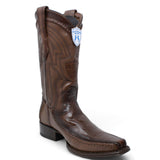 Wild West Boots Boots Men's Wild West Ostrich Leg with Deer Skin Square Toe Boot 277LF0516