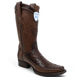 Wild West Boots Boots Men's Wild West Ostrich with Deer Skin Square Toe Boot 277LF0316