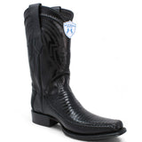 Wild West Boots Boots Men's Wild West Teju Lizard with Deer Skin Square Toe Boot 277LF0705