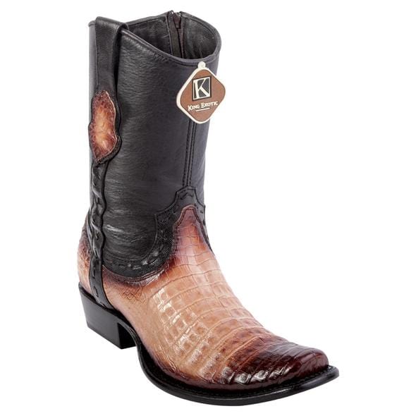 King Exotic Boots 6 Men's King Exotic Caiman Belly Dubai Style Short Boot 479B8215