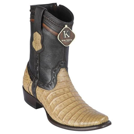 King Exotic Boots 6 Men's King Exotic Caiman Belly Dubai Style Short Boot 479BG8251