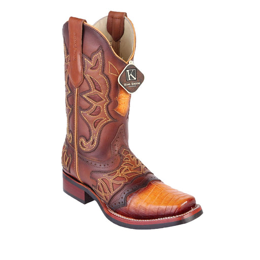 King Exotic Boots 6 Men's King Exotic Caiman Belly Rodeo Toe Boot 48118202