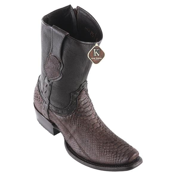 King Exotic Boots 6 Men's King Exotic Original Python Skin Dubai Style Short Boot 479BN5707