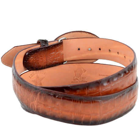 Los Altos Boots Belts Men's Los altos Caiman Belly Cowboy Belt C11U8257