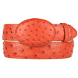 Genuine Ostrich Skin Cowboy Belt Cognac Color - Los Altos Boots
