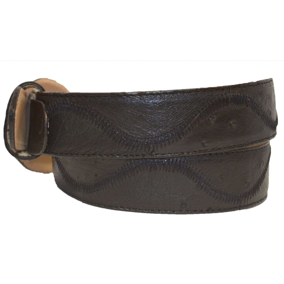 Los Altos Boots Belts Men's Los altos Ostrich-Zig Zag Cowboy Belt C11U1505