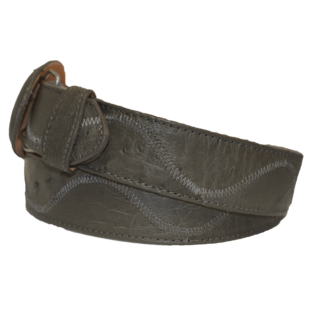 Los Altos Boots Belts Men's Los altos Ostrich-Zig Zag Cowboy Belt C11U1509