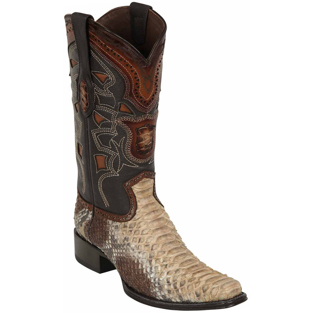 Men's Genuine Python Skin European Square Toe Boots - Los Altos Boots ...