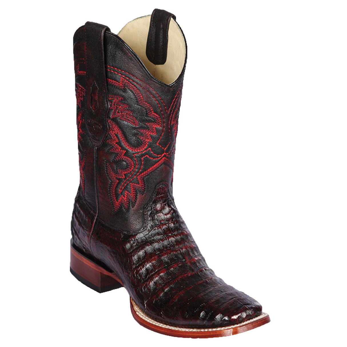 Los Altos Boots Boots Men's Los Altos Caiman Belly Skin Wide Square Toe Boot 8228218