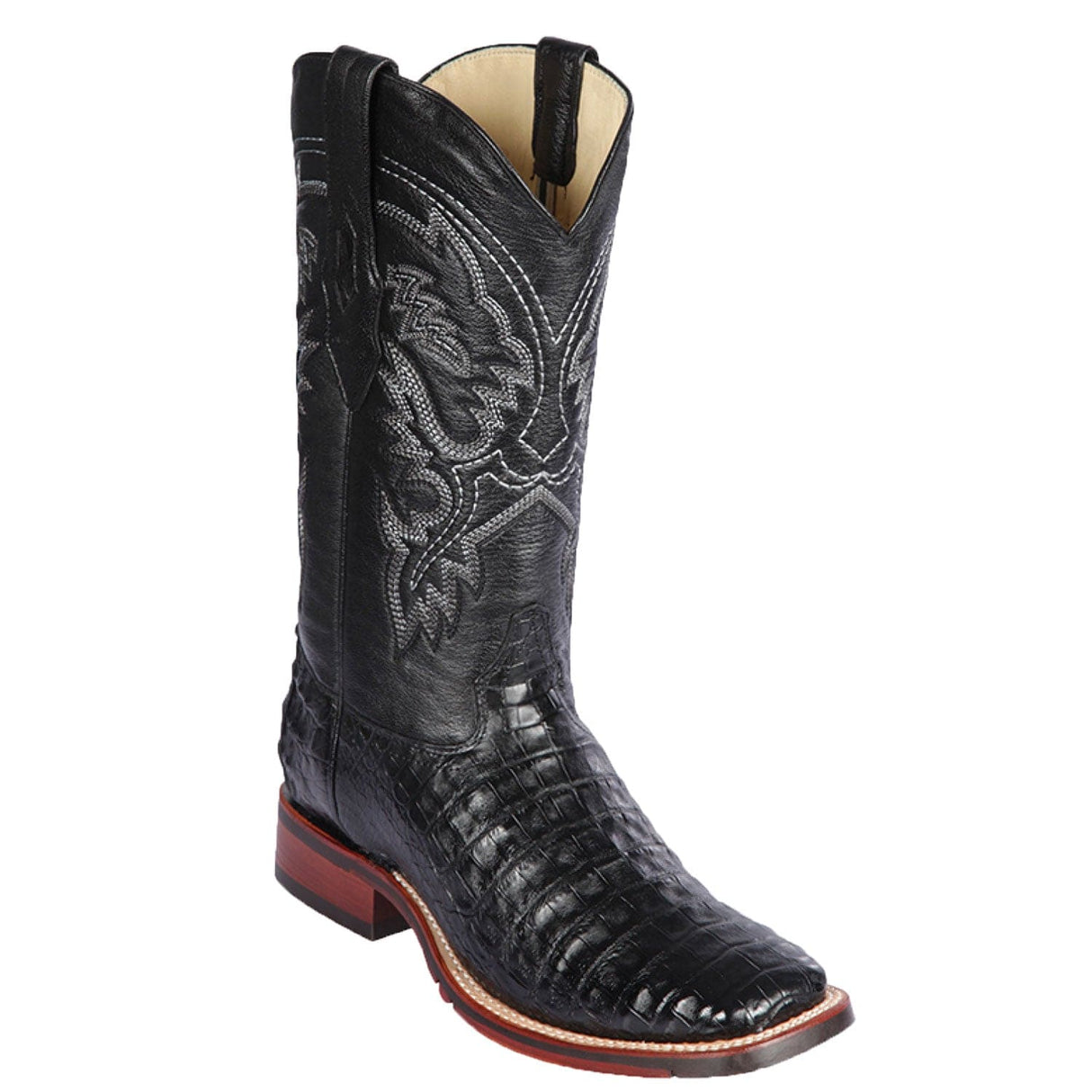 Los Altos Boots Boots Men's Los Altos Caiman Belly Wide Square Toe Boot 8268205