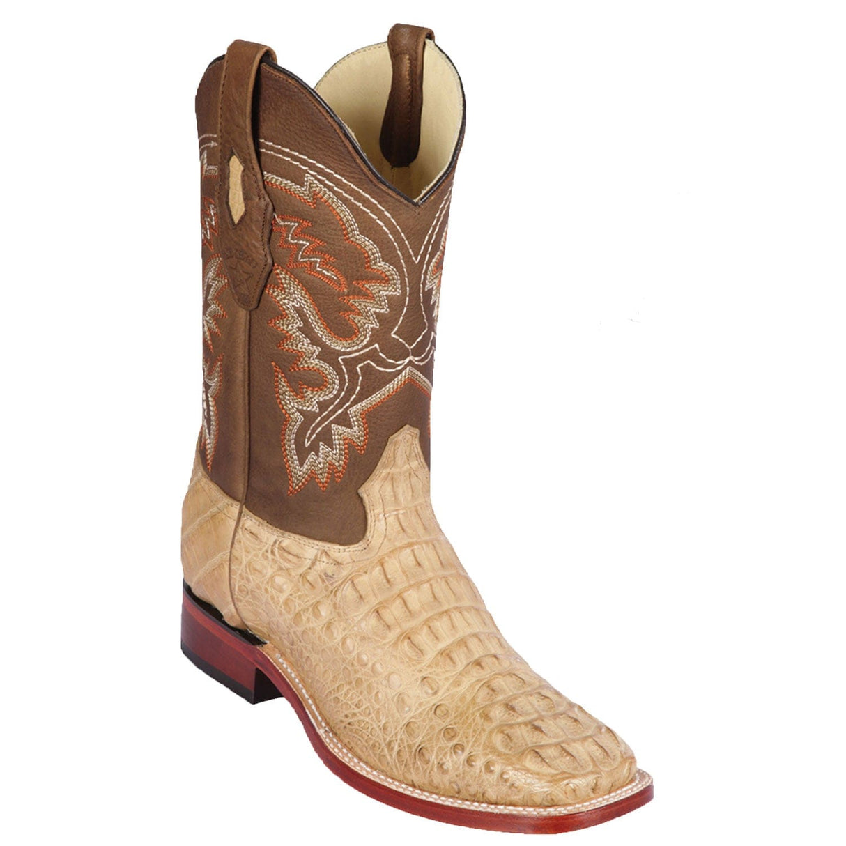 Los Altos Boots Boots Men's Los Altos Caiman Hornback Wide Square Toe Boot 822G0251