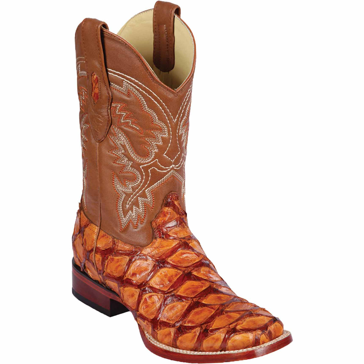 Los Altos Boots Boots Men's Los Altos Monster Fish Skin Wide Square Toe Boot 8221003