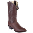 Western Genuine Shark Round Toe Boots Brown Color - Los Altos Boots - Side View